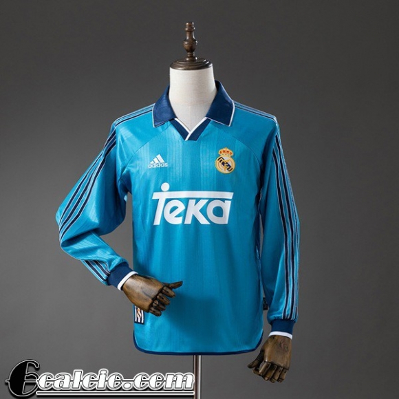 Real Madrid Retro Maglia Calcio Seconda Uomo Maniche Lunghe 99 00 FG1302