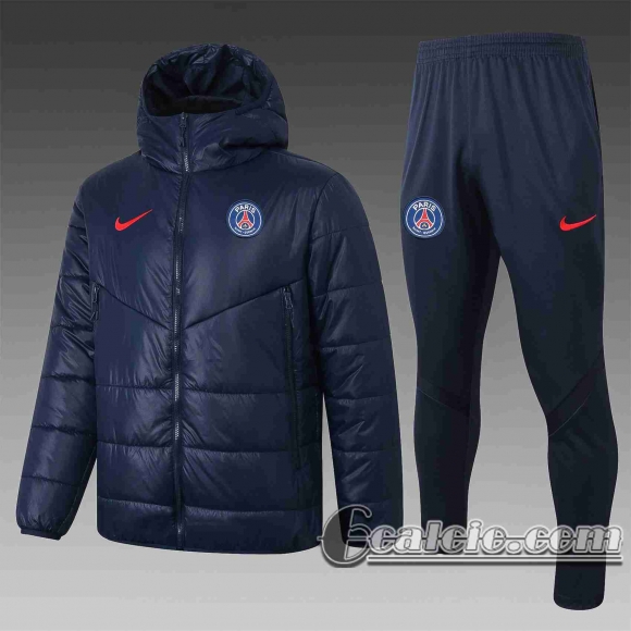 6Calcio: 2020 2021 PSG Piumino Calcio Cappuccio zaffiro C54