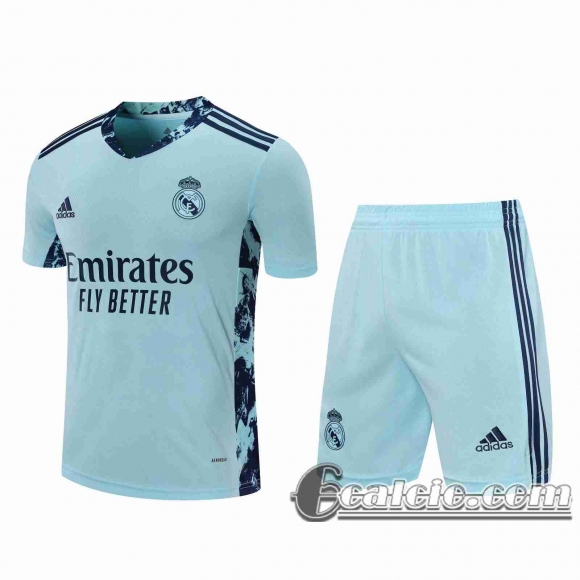 6Calcio: 2020 2021 Real Madrid Maglie Calcio Portiere Azzurro