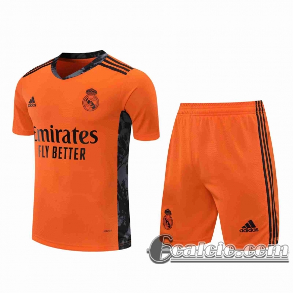 6Calcio: 2020 2021 Real Madrid Maglie Calcio Portiere arancia