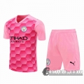 6Calcio: 2020 2021 Manchester City Maglie Calcio Portiere Rosa