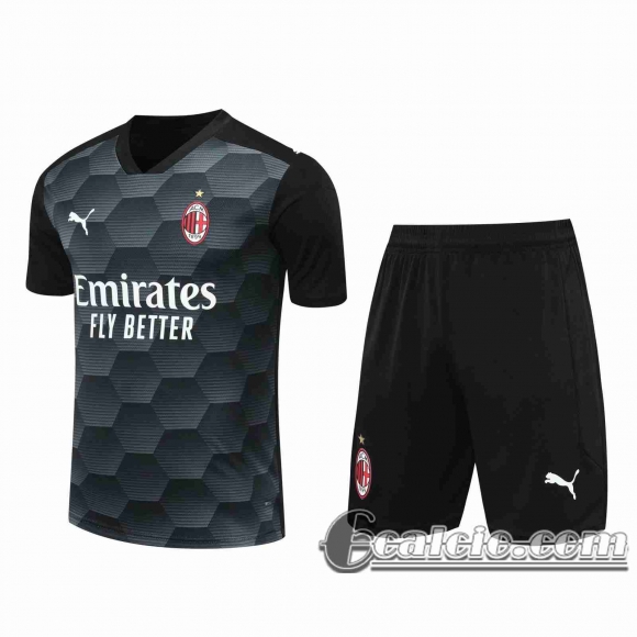 6Calcio: 2020 2021 AC Milan Maglie Calcio Portiere nero