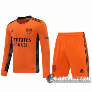 6Calcio: 2020 2021 Arsenal Maglie Calcio Portiere Manica Lunga arancia