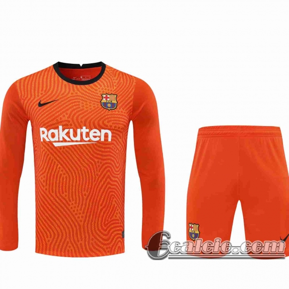 6Calcio: 2020 2021 Barcellona Maglie Calcio Portiere arancia