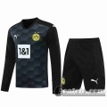 6Calcio: 2020 2021 Dortmund Maglie Calcio Portiere Manica Lunga nero