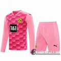 6Calcio: 2020 2021 Dortmund Maglie Calcio Portiere Manica Lunga Rosa