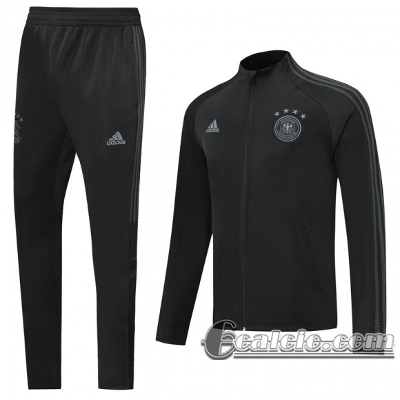 6Calcio: 2020 2021 Germania Full-Zip Giacca black Fettuccia J04