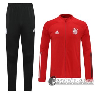 6Calcio: 2020 2021 Bayern Monaco Full-Zip Giacca red Formazione J101