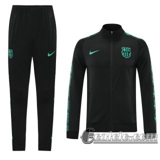 6Calcio: 2020 2021 Barcellona Full-Zip Giacca black Champions League J110