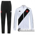 6Calcio: 2020 2021 Vasco da Gama Full-Zip Giacca White/black diagonal strip J111