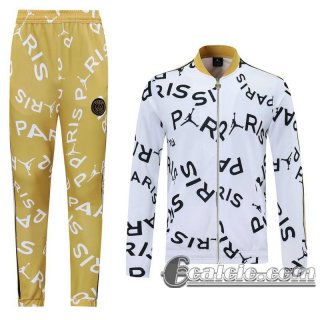 6Calcio: 2020 2021 PSG Jordan Full-Zip Giacca white Moda J114