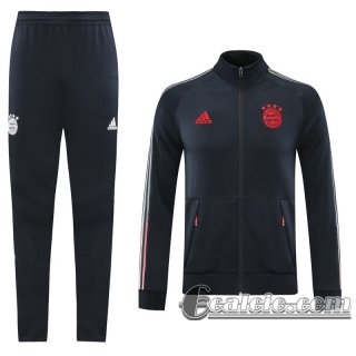 6Calcio: 2020 2021 Bayern Monaco Full-Zip Giacca Dark gray Fettuccia J117