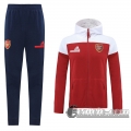 6Calcio: 2020 2021 Arsenal Full-Zip Giacca Cappuccio red J132