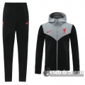 6Calcio: 2020 2021 Liverpool Full-Zip Giacca Cappuccio black J142