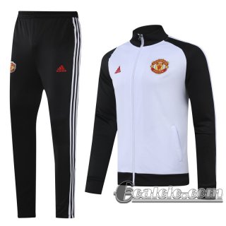 6Calcio: 2020 2021 Manchester United Full-Zip Giacca white J153