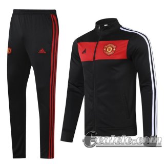 6Calcio: 2020 2021 Manchester United Full-Zip Giacca black J155