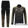 6Calcio: 2020 2021 Real Madrid Full-Zip Giacca Black/yellow spots edizione speciale J15