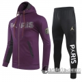 6Calcio: 2020 2021 PSG Jordan Full-Zip Giacca Cappuccio Claret J160