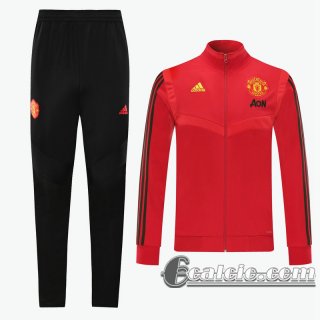 6Calcio: 2020 2021 Manchester United Full-Zip Giacca red Formazione J16