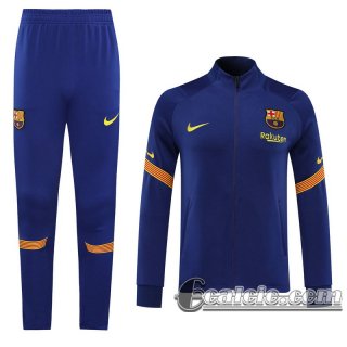 6Calcio: 2020 2021 Barcellona Full-Zip Giacca Dark blue Formazione J30