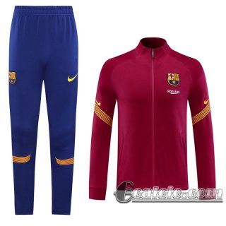 6Calcio: 2020 2021 Barcellona Full-Zip Giacca red Formazione J33