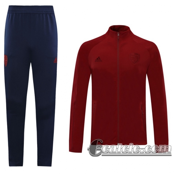 6Calcio: 2020 2021 Arsenal Full-Zip Giacca Crimson J34