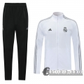 6Calcio: 2020 2021 Real Madrid Full-Zip Giacca white Fettuccia J37