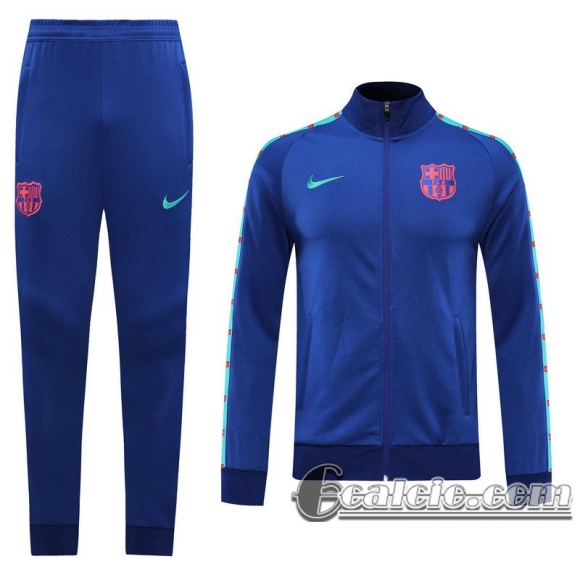 6Calcio: 2020 2021 Barcellona Full-Zip Giacca blue J69