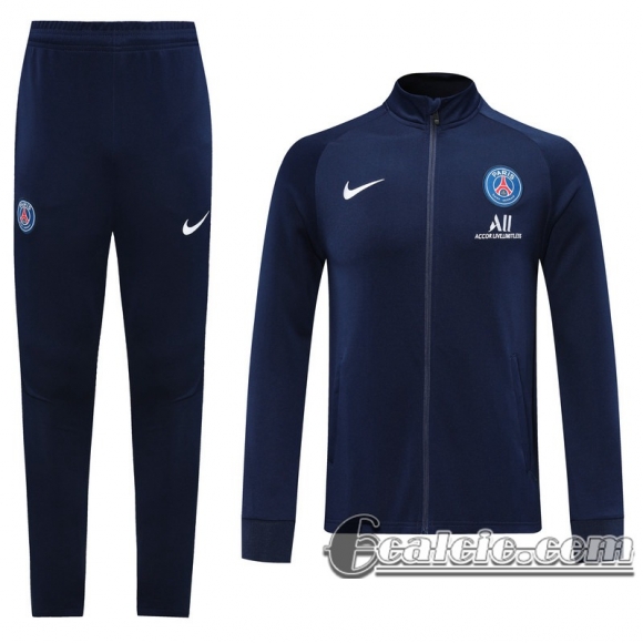 6Calcio: 2020 2021 PSG Full-Zip Giacca Dark blue Formazione J76