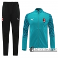 6Calcio: 2020 2021 AC Milan Full-Zip Giacca green Formazione J83