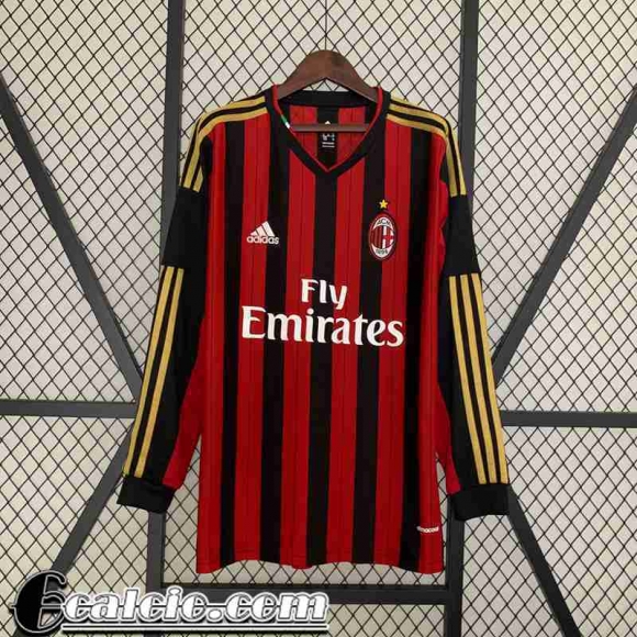 Retro Maglia Calcio AC Milan Prima Uomo Manga Larga Milan FG404