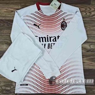 6Calcio: 2020 2021 AC Milan Seconda Maglia Calcio Manica Lunga