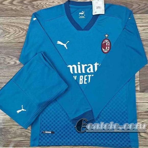 6Calcio: 2020 2021 AC Milan Terza Maglie Calcio Manica Lunga