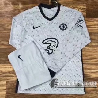 6Calcio: 2020 2021 Chelsea Seconda Maglia Calcio Manica Lunga