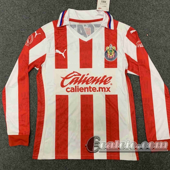 6Calcio: 2020 2021 Chivas Prima Maglie Calcio Manica Lunga