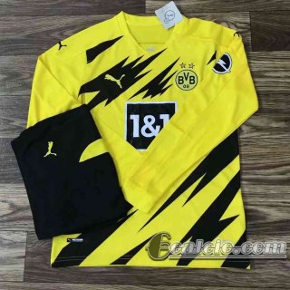 6Calcio: 2020 2021 Dortmund Prima Maglie Calcio Manica Lunga