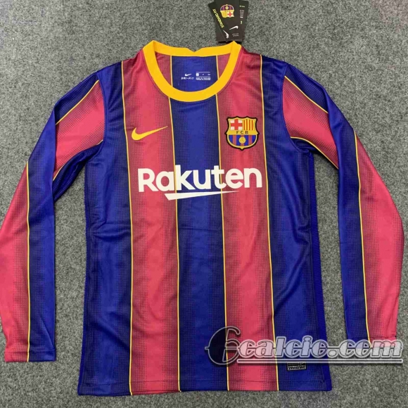 6Calcio: 2020 2021 Barcellona Prima Maglie Calcio Manica Lunga