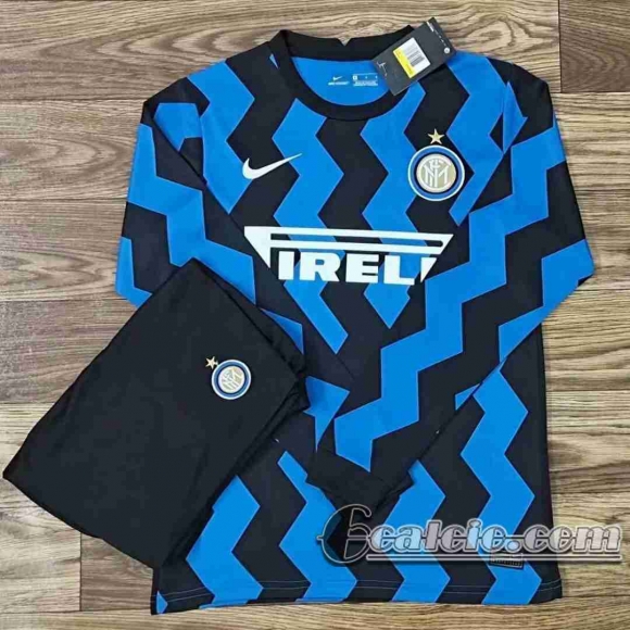 6Calcio: 2020 2021 Inter Milan Prima Maglie Calcio Manica Lunga