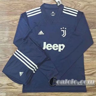 6Calcio: 2020 2021 Juventus Seconda Maglia Calcio Manica Lunga