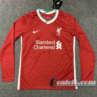 6Calcio: 2020 2021 Liverpool Prima Maglie Calcio Manica Lunga