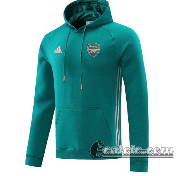 6Calcio: 2020 2021 Arsenal Felpa Cappuccio verde S14