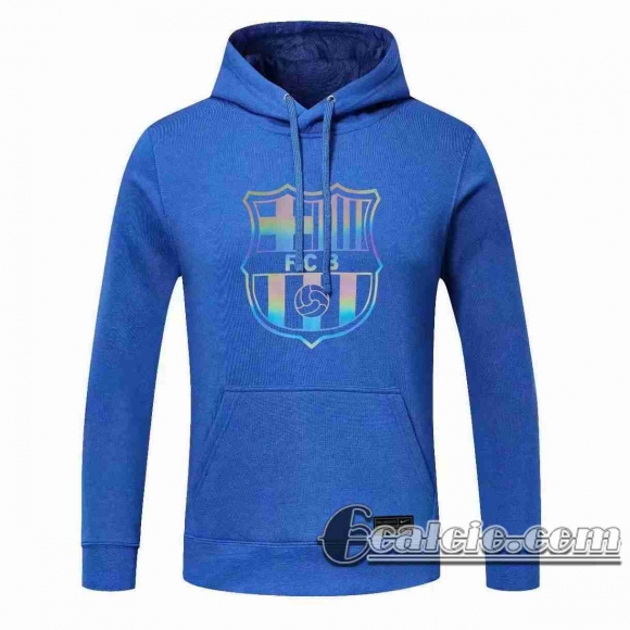 6Calcio: 2020 2021 Barcellona Felpa Cappuccio blu S17