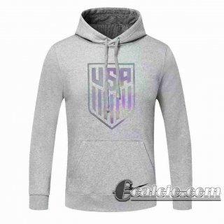 6Calcio: 2020 2021 USA Felpa Cappuccio grigio S62