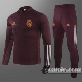 6Calcio: 2020 2021 Real Madrid Tuta Calcio Uomo Claret T59