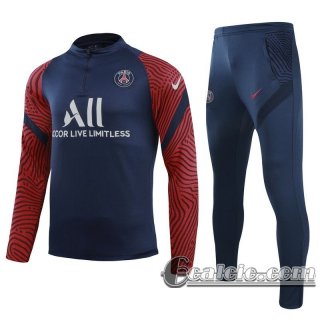 6Calcio: 2020 2021 PSG Tuta Calcio Bambini Marina Militare Cerniera corta TK20