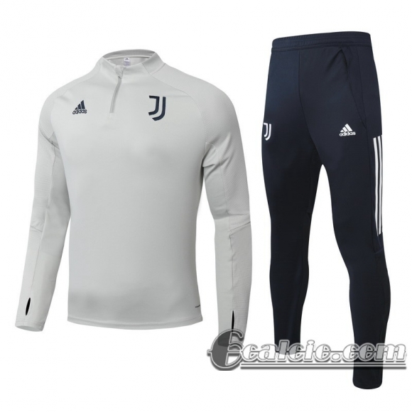 6Calcio: 2020 2021 Juventus Tuta Calcio Bambini bianca Cerniera corta TK63