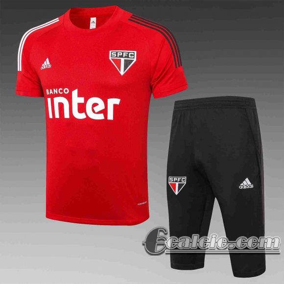 6Calcio: 2020 2021 Sao Paulo Magliette Tuta Calcio rosso T09