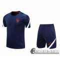 6Calcio: 2020 2021 Francia Magliette Tuta Calcio blu navy T106