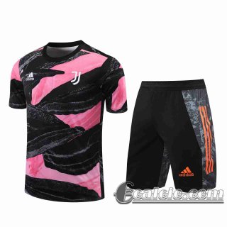 6Calcio: 2020 2021 Juventus Magliette Tuta Calcio rosa nero T124