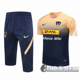 6Calcio: 2020 2021 Pumas Magliette Tuta Calcio Blu navy / giallo naturale T23